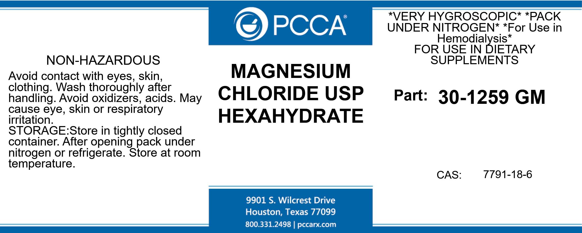 MAGNESIUM CHLORIDE USP HEXAHYDRATE PCCA