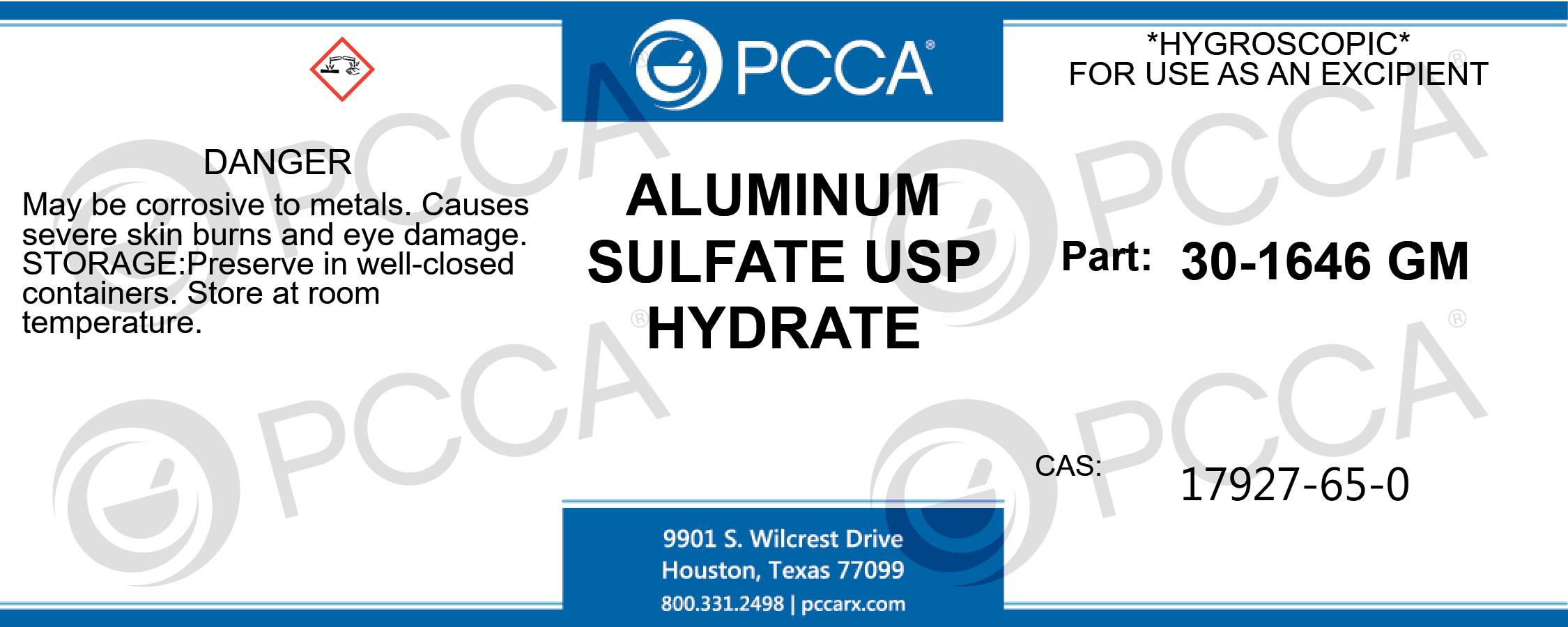ALUMINUM SULFATE USP HYDRATE PCCA