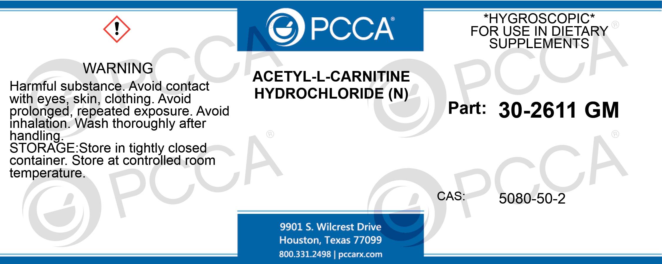 ACETYLLCARNITINE HYDROCHLORIDE (N) PCCA