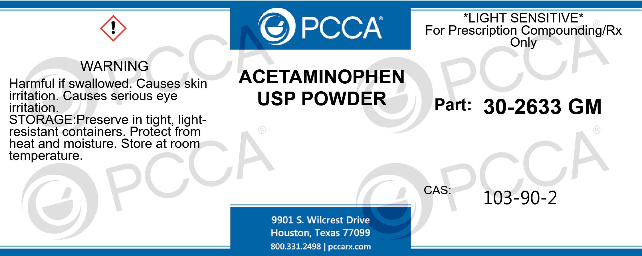 ACETAMINOPHEN USP POWDER PCCA