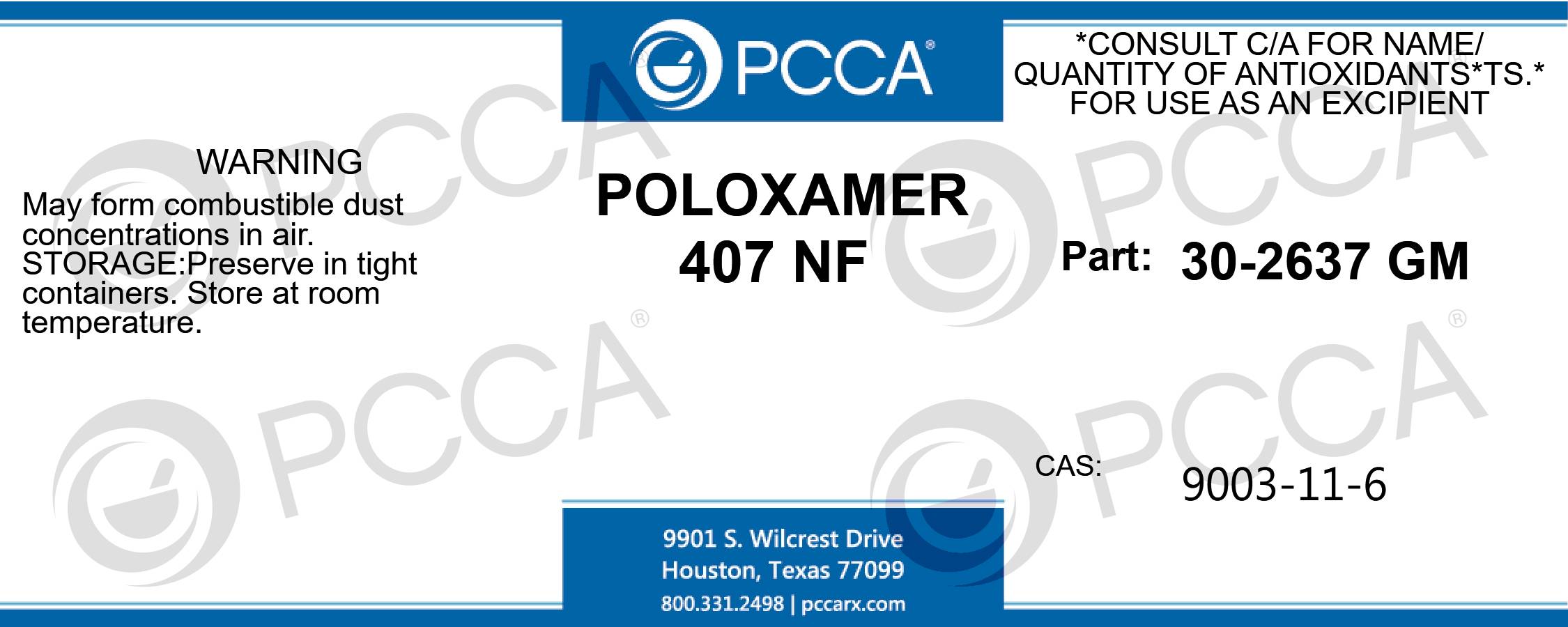 POLOXAMER 407 NF PCCA POLOXAMER 407 NF PCCA