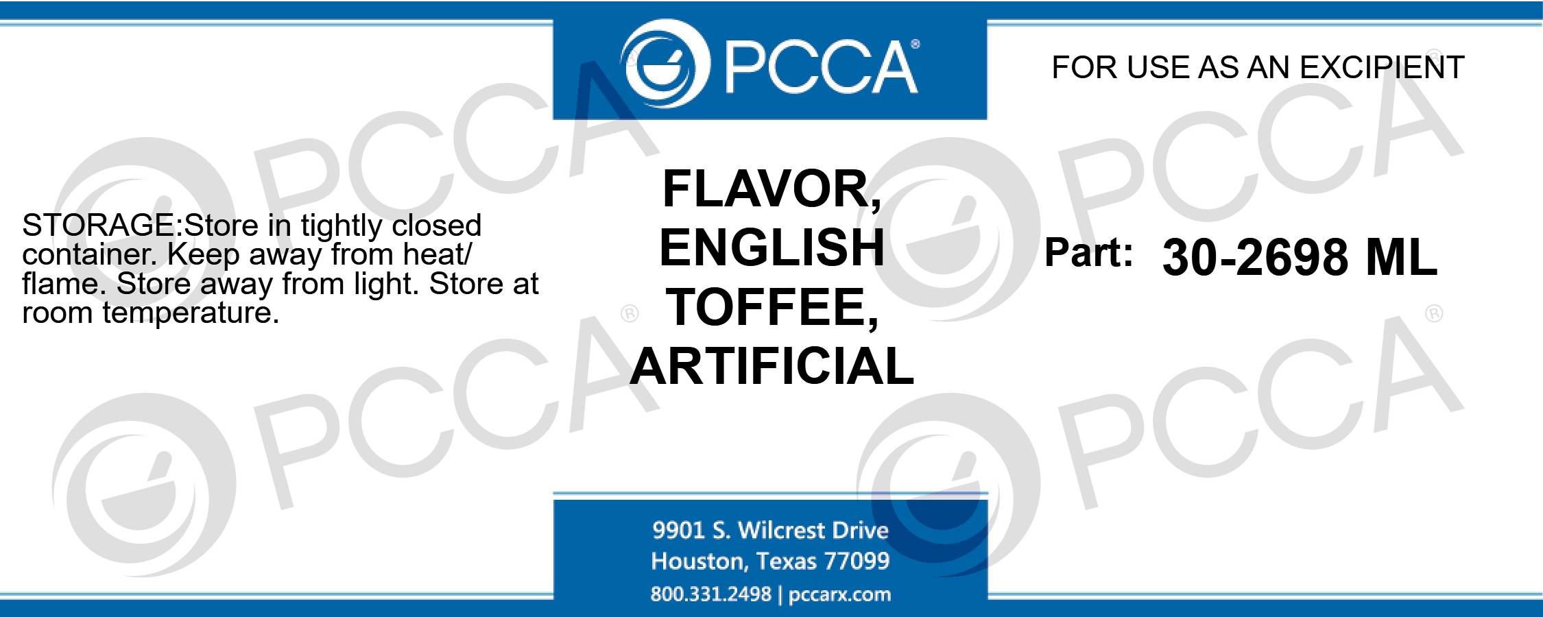 ENGLISH TOFFEE, ARTIFICIAL PCCA