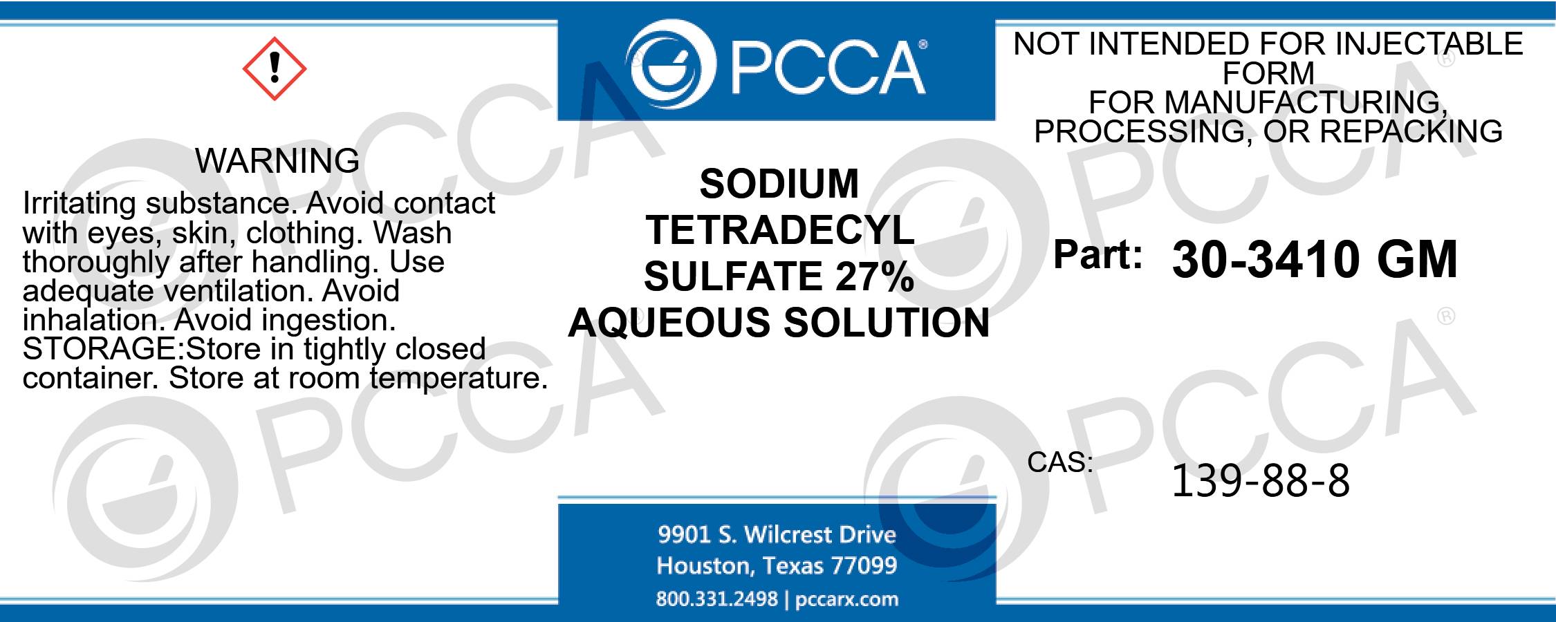 SODIUM TETRADECYL SULFATE 27% AQUEOUS SOLUTION - PCCA