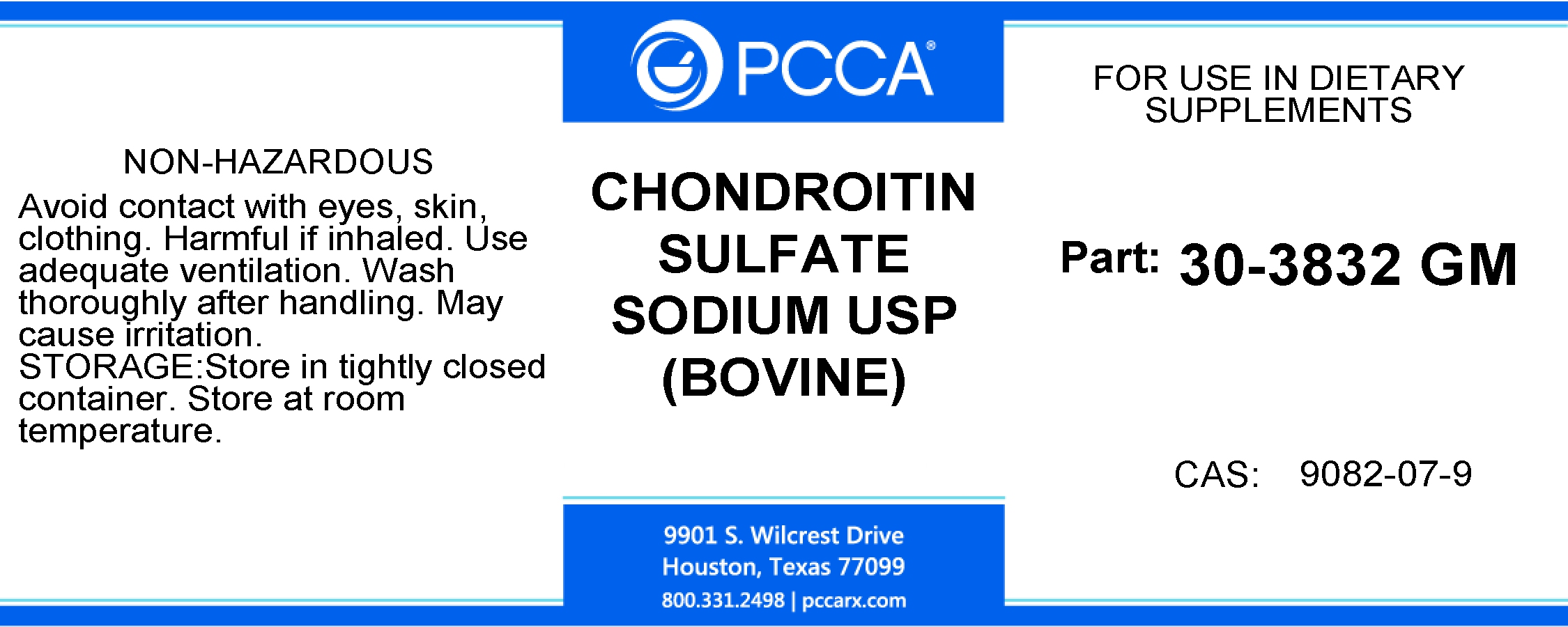 CHONDROITIN SULFATE SODIUM USP (BOVINE) PCCA