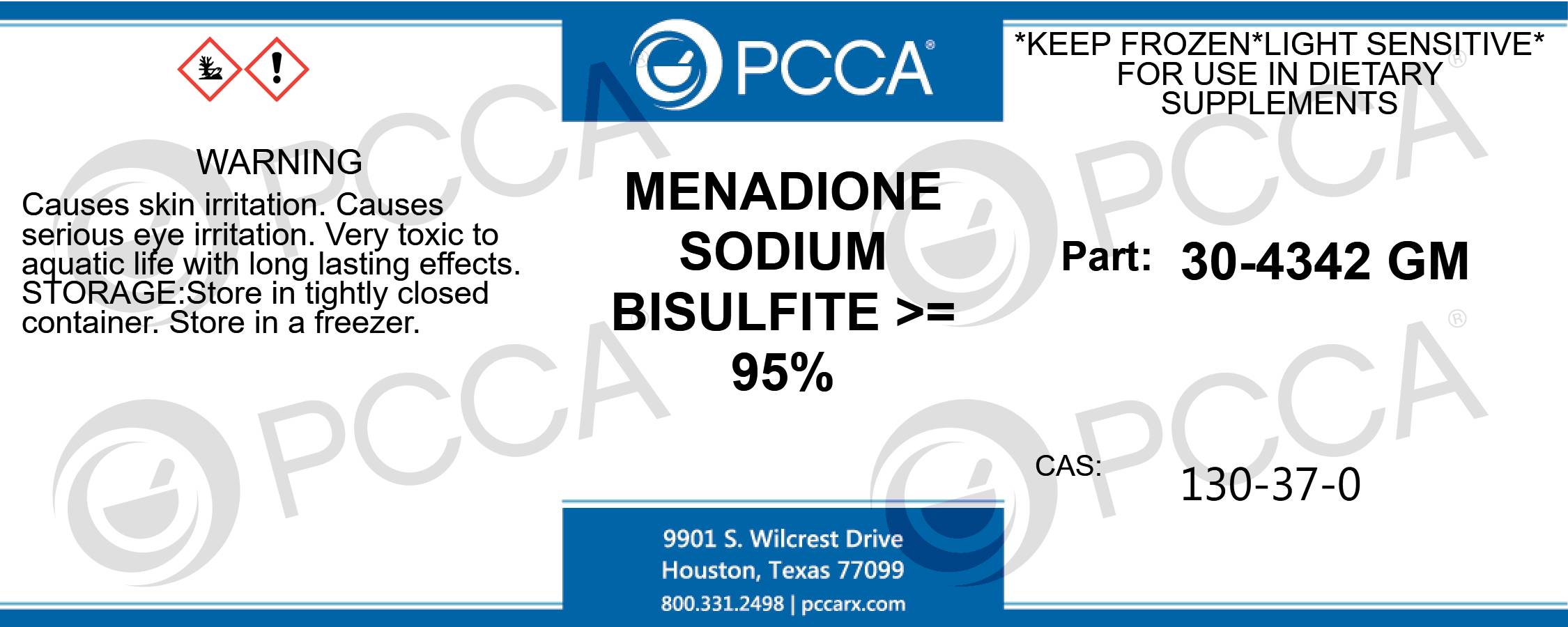 MENADIONE SODIUM BISULFITE >= 95 PCCA