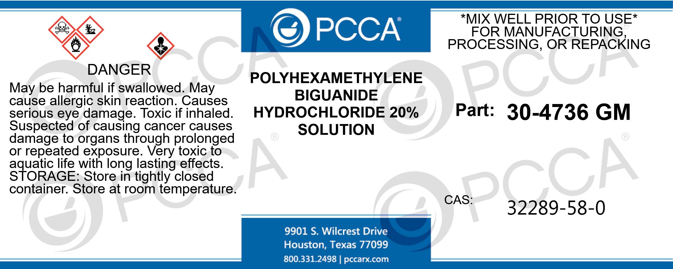 POLYHEXAMETHYLENE BIGUANIDE 20 SOLUTION PCCA