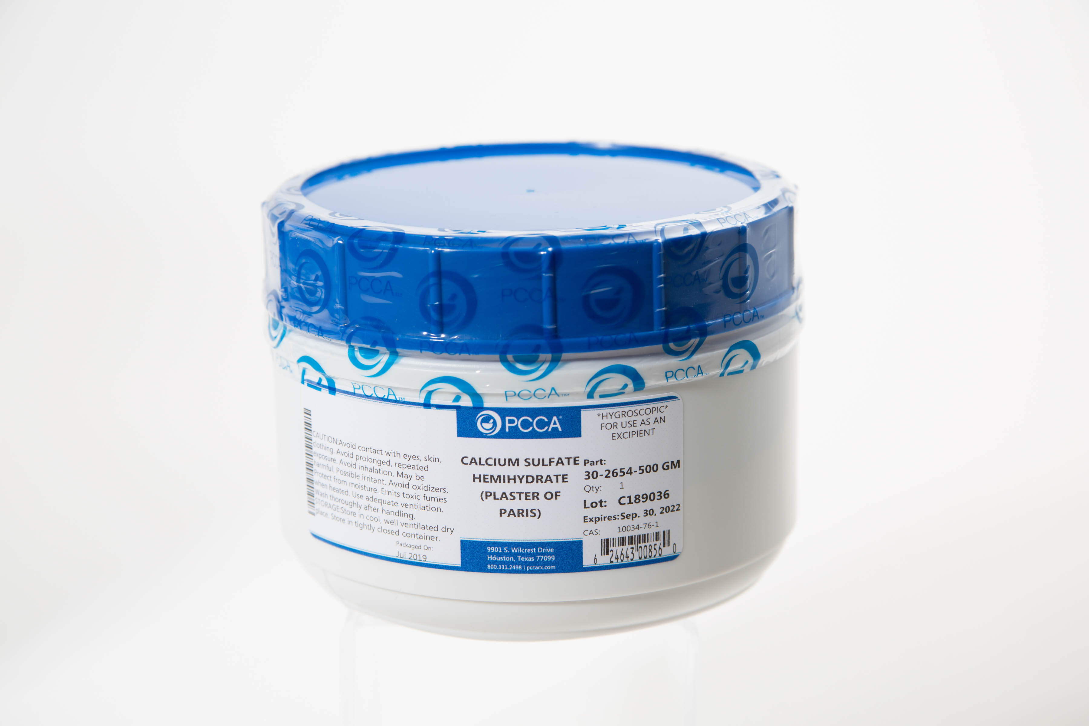 CALCIUM SULFATE HEMIHYDRATE (PLASTER OF PARIS) PCCA