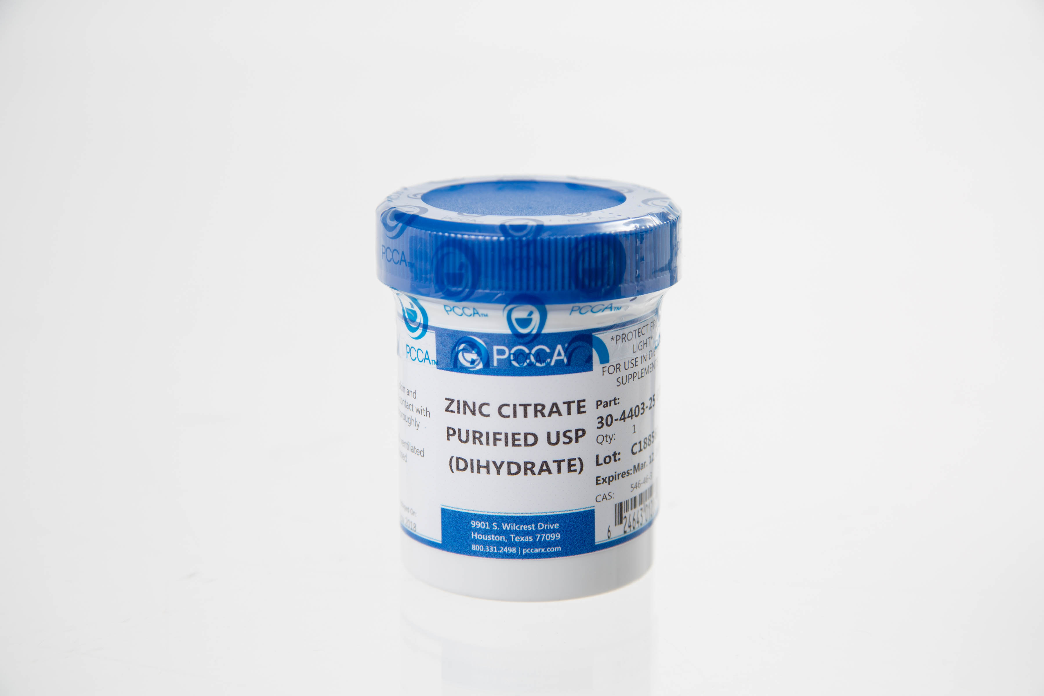ZINC CITRATE PURIFIED USP (DIHYDRATE) PCCA