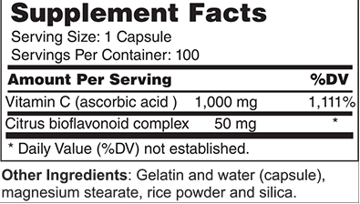 Vitamin C 1000 Mg W Bioflavonoid Complex Pcca Vitamin C 1000 Mg W Bioflavonoid Complex Pcca